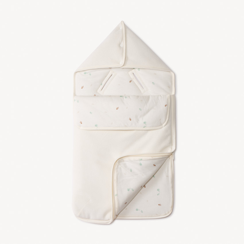 Βρεφικό nid d’ange από βελουτέ με επένδυση jersey και σχέδιο για μωρό molleton Growing Nature 