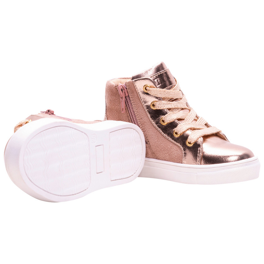 Μποτάκια ψηλά bi-matière με διακοσμητικά καρφιά 