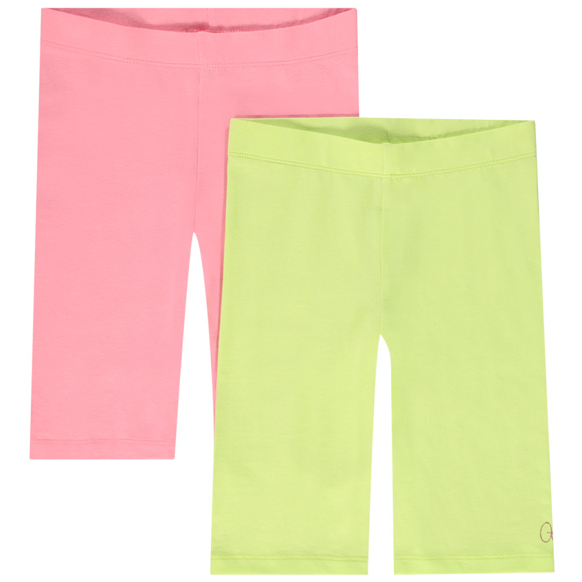 "Σετ από 2 σορτς ποδηλασίας μονόχρωμα από jersey για κορίτσι" 