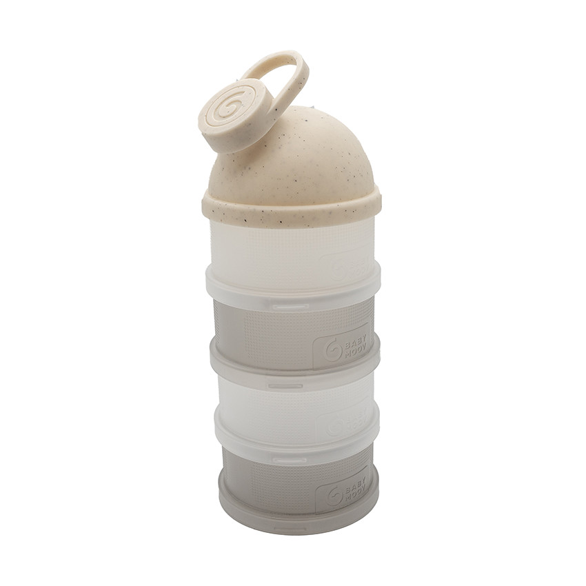 Δοσομετρική θήκη γάλακτος Babydose mineral beige με 4 αεροστεγή διαμερίσματα 