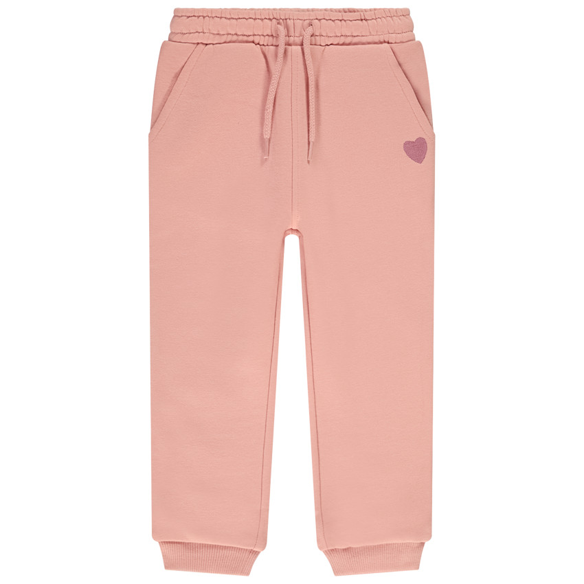 "Μπλούζα jogging μονόχρωμη με κέντημα καρδιά για μωρό κορίτσι" 