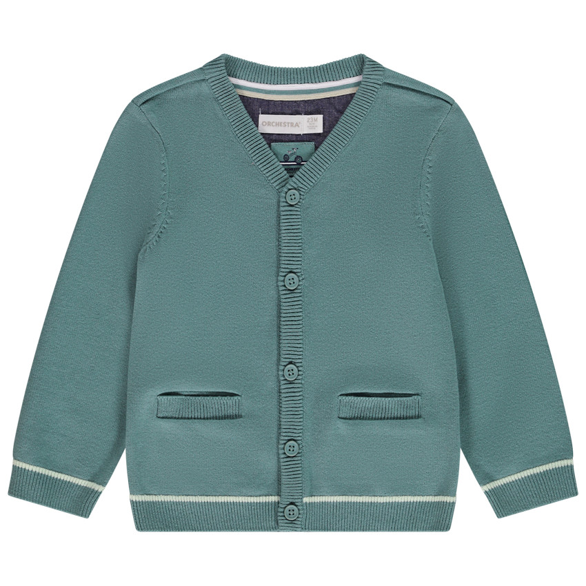 Γιλέκο με V λαιμόκοψη από πλεκτό για bebe αγόρι 