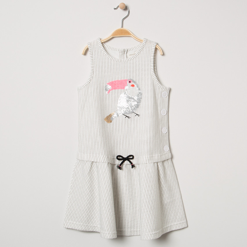 Αμάνικο φόρεμα από φανέλα με μοτίβο τουκάν από πούλιες 