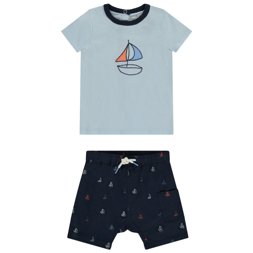 Σετ 2 τεμαχίων με σχέδιο ιστιοφόρο για bebe αγόρι 