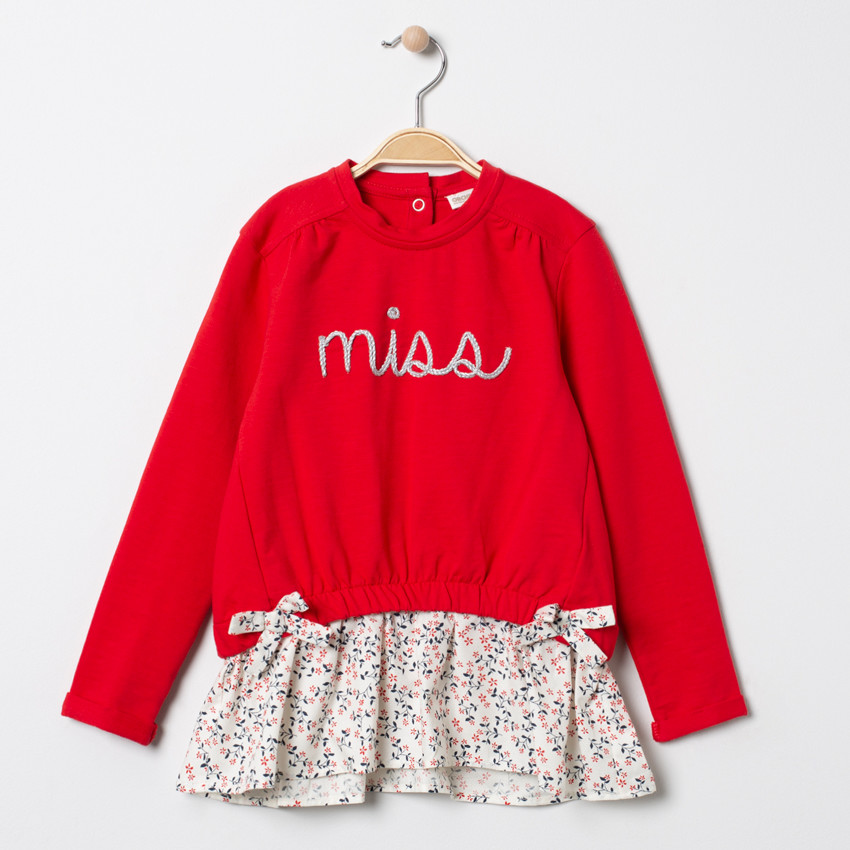 Sweat en molleton effet 2 en 1 à motif floral 