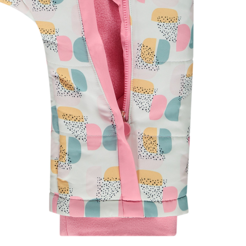 Σαλοπέτα σκι με σχέδιο arty και επένδυση για κορίτσι μωρού 