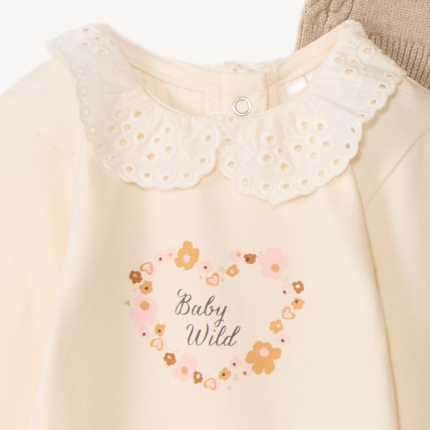 Ensemble 3 pièces en tricot pour bébé fille 