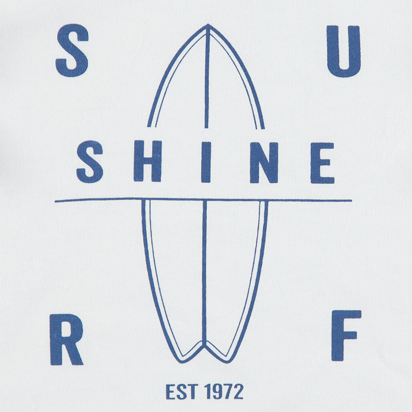 Πιτζάμα με μπλούζα με στάμπα σερφ και βερμούδα 