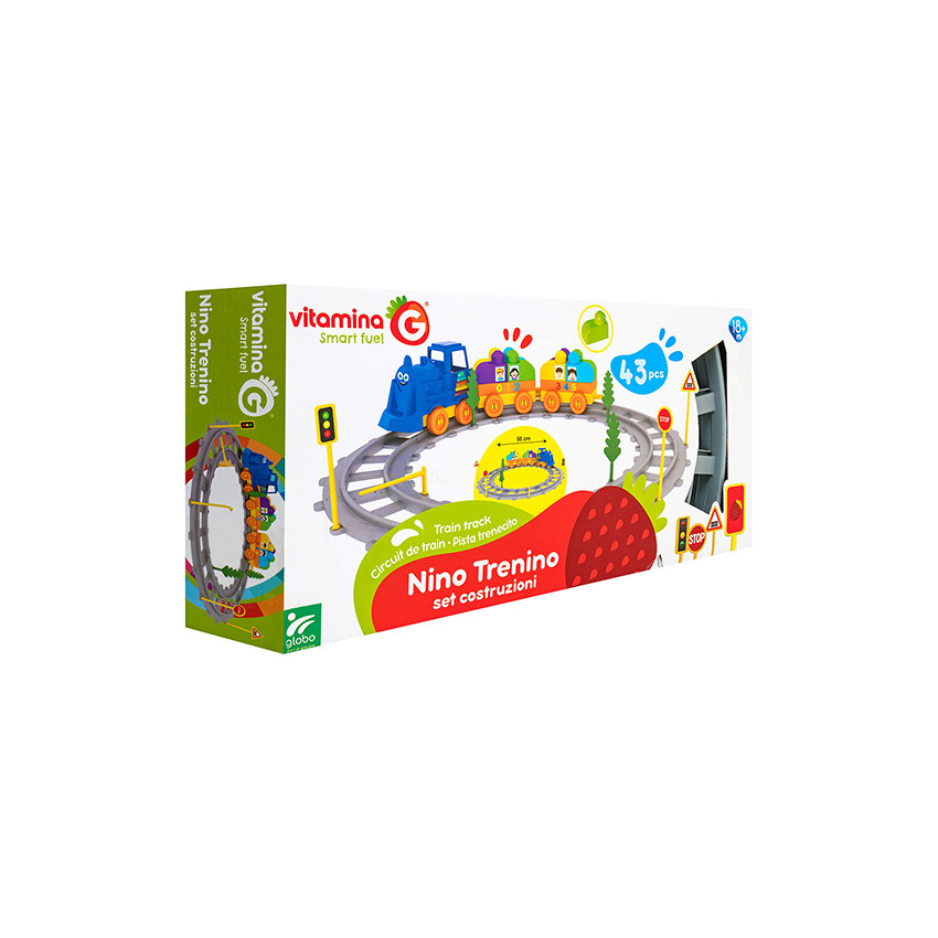 Αυτοκινητόδρομος & Τρένο Από Τουβλάκια - 43 Τεμάχια  