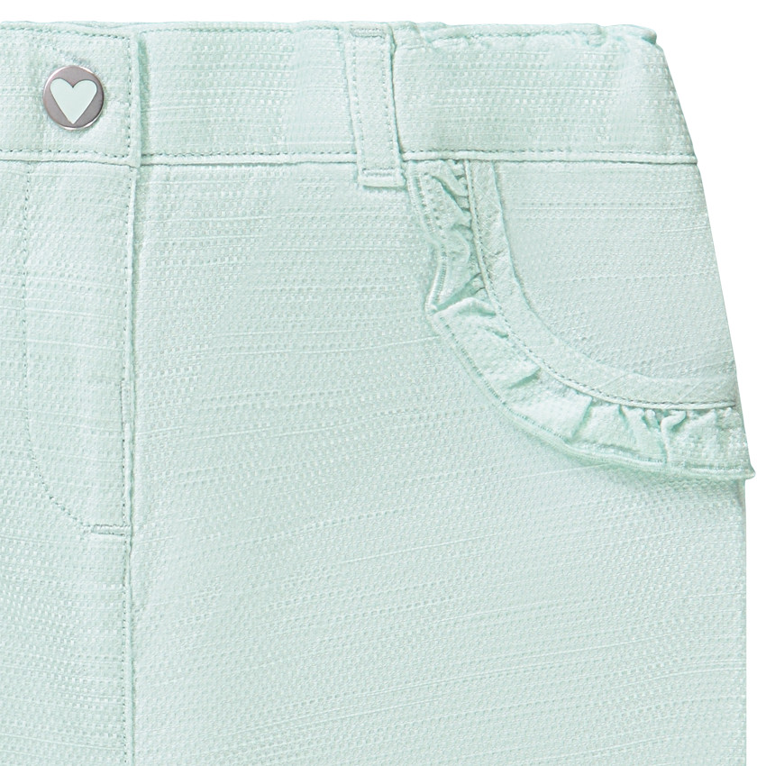 Σορτς μονόχρωμο υφασμάτινο φαντεζί με βολάν λεπτομέρειες για bebe κορίτσι  Additional Σορτς μονόχρωμο υφασμάτινο φαντεζί με βολάν λεπτομέρειες για bebe κορίτσι