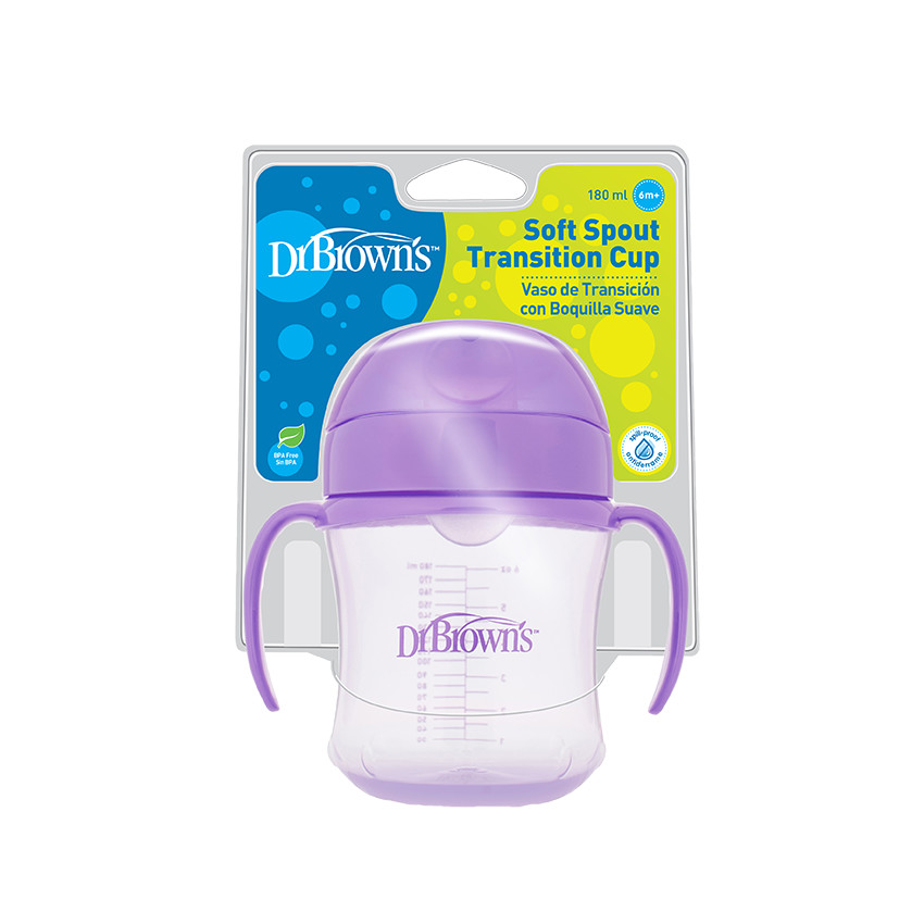 Κύπελλο 180 ml μαλακό στόμιο με καπάκι και λαβές - Διατίθεται σε 4 χαρούμενα χρώματα 