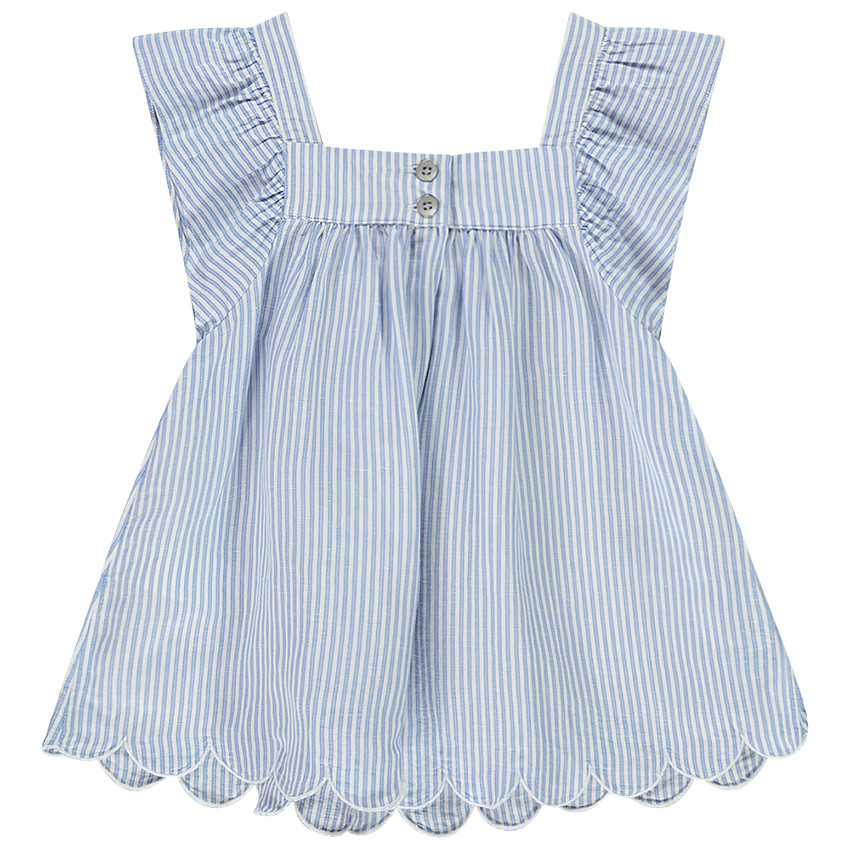 Tunique sans manches rayée 