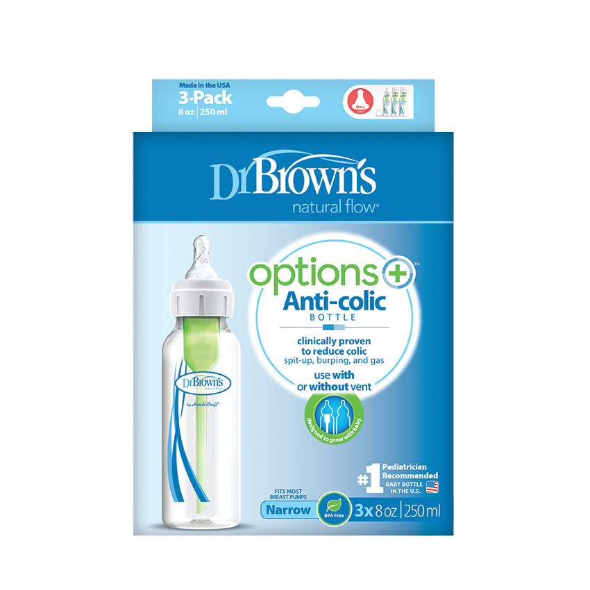 Μπιμπερό πλαστικό Options+ (Σ.Λ.) 250 ml (3 τεμ.) 