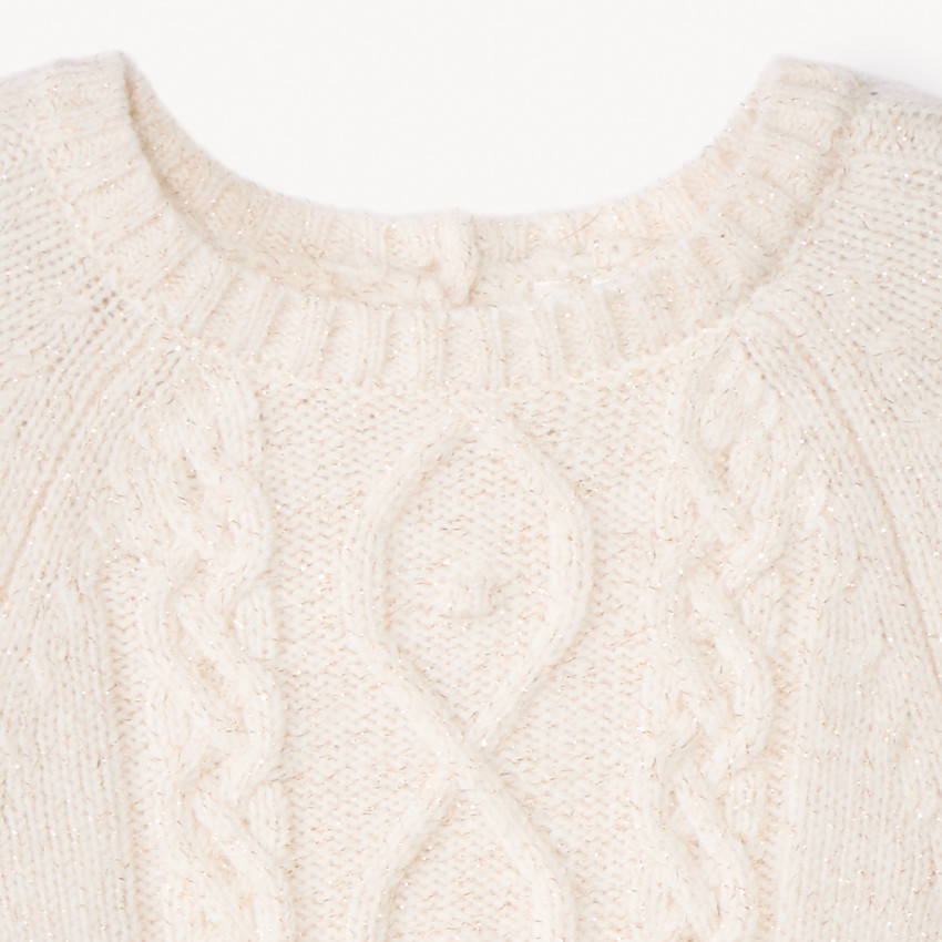 Πουλόβερ poncho από πλεκτό μονόχρωμο για bebe κορίτσι 