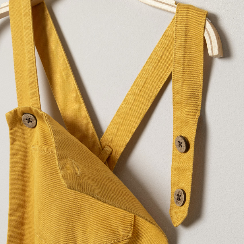 Σαλοπέτα -φόρεμα με κίτρινη τσέπη  