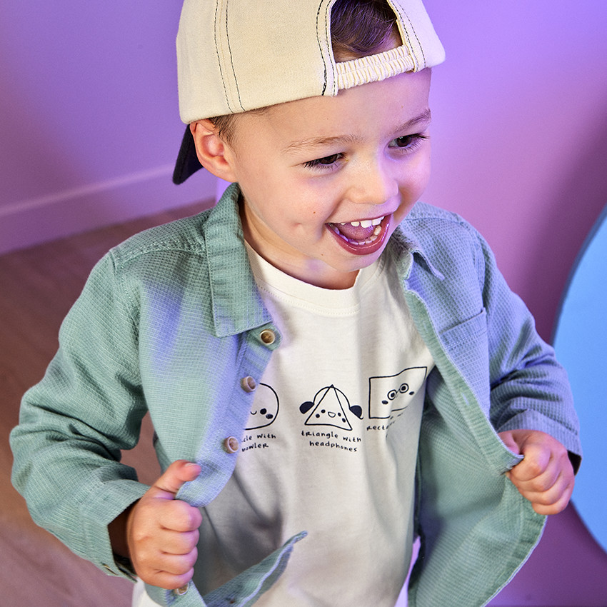 Μακρυμάνικο μπλουζάκι print φαντεζί για bebe αγόρι 