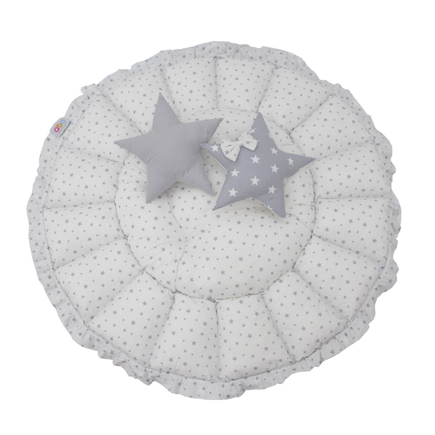 Φωλιά-χαλάκι δραστηριοτήτων 2 σε 1 γκρι με αστέρια 