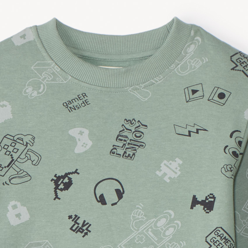 Σετ φόρμας με φούτερ και εκτύπωση για αγόρι 