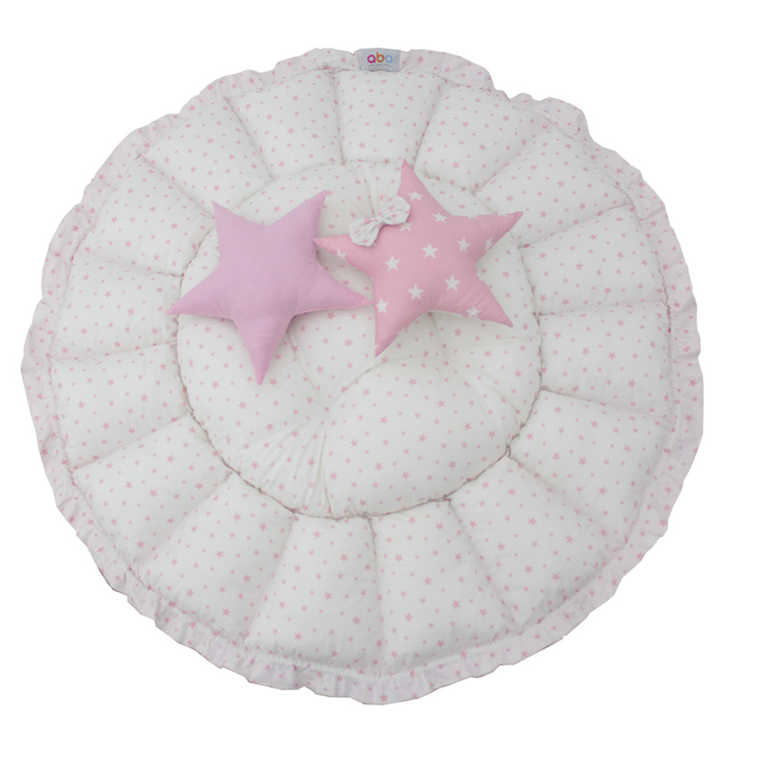 Φωλιά-χαλάκι δραστηριοτήτων 2 σε 1 ροζ με αστέρια  