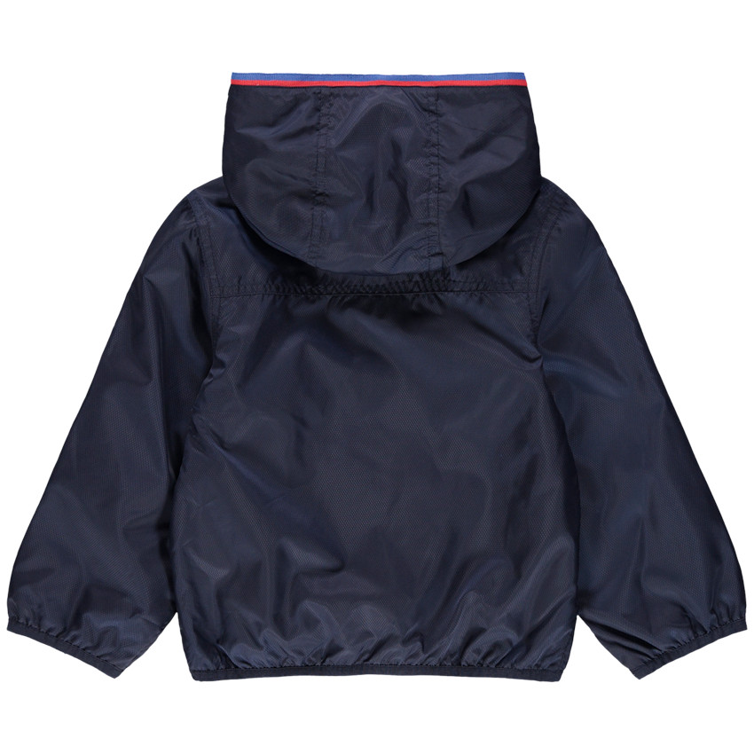 Αντιανεμικό μπλέ  μπουφάν με ριγέ  ζέρσευ επένδυση  