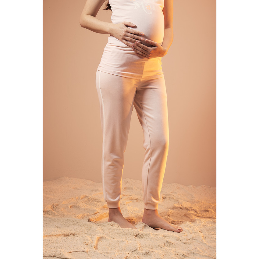 Παντελόνι εγκυμοσύνης σε molleton μονόχρωμο 