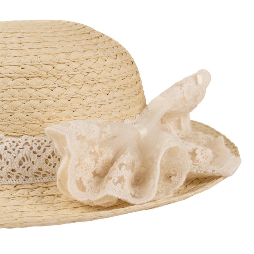 Καπέλο από ψάθα με μεγάλο φιόγκο για κορίτσι 