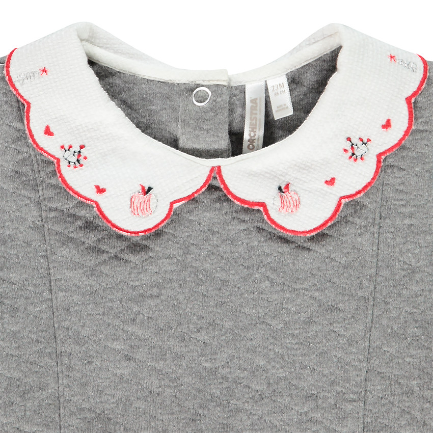 Combi κοντό με γιακά Claudine και  φιόγκο για bebe κορίτσι  Additional Combi κοντό με γιακά Claudine και  φιόγκο για bebe κορίτσι