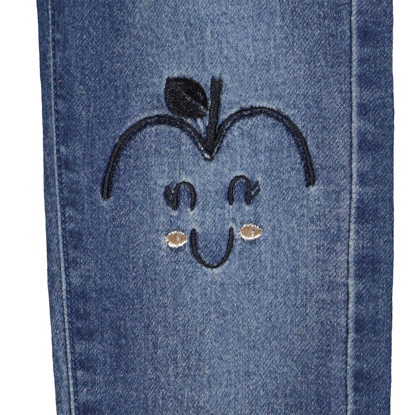 Jeans brodé pour bébé fille Main Jeans brodé pour bébé fille