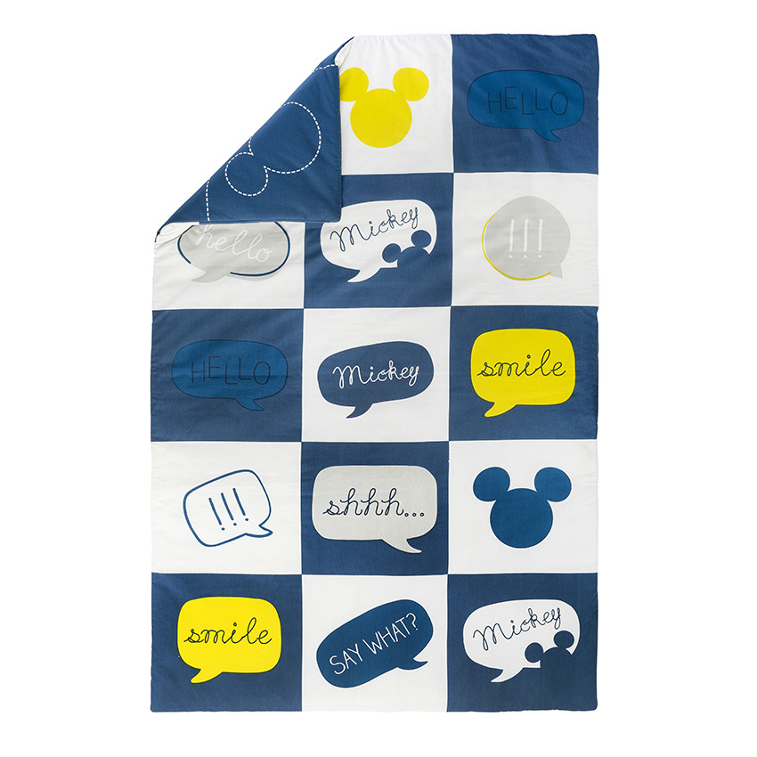 Edredon en popeline 80x125 cm Disney motif Mickey 