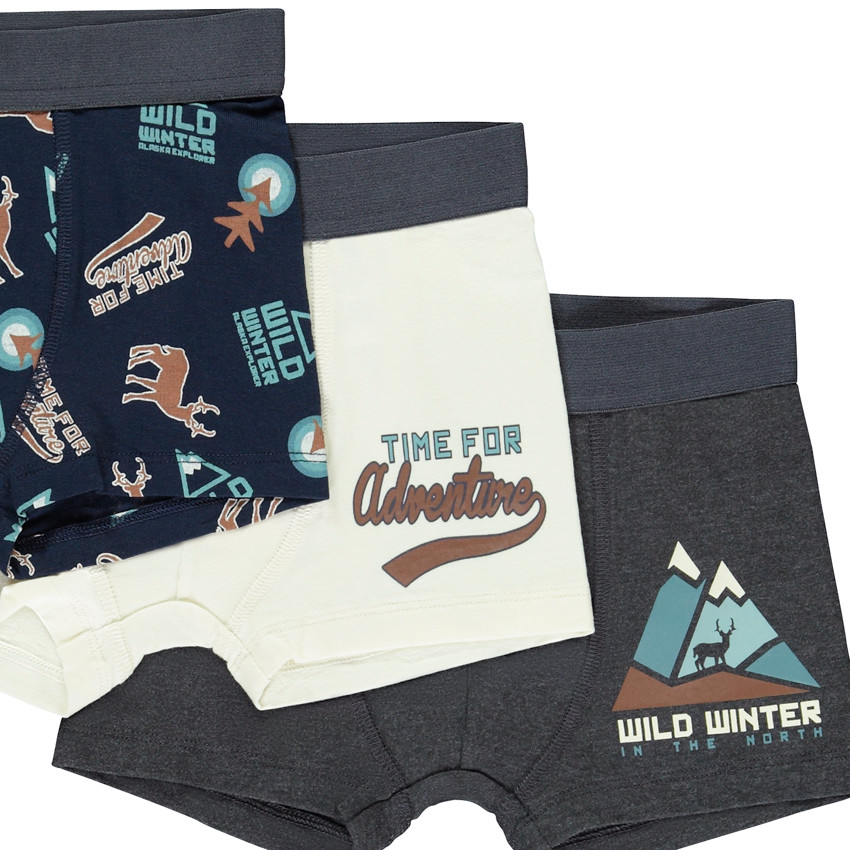 Σετ από 5 μποξεράκια με σχέδιο ελαφιού για αγόρι 