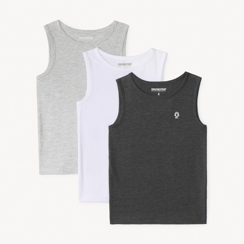 Σετ από 3 αμάνικα μπλουζάκια για αγόρι 