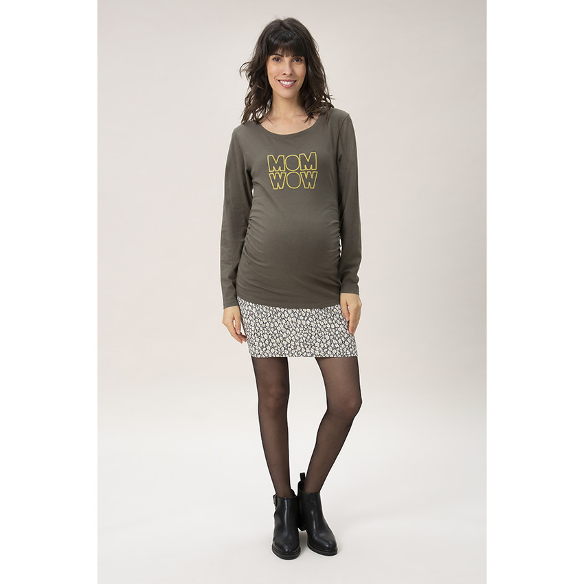 Μακρυμάνικη μπλούζα εγκυμοσύνης με τυπωμένο μήνυμα   Additional Μακρυμάνικη μπλούζα εγκυμοσύνης με τυπωμένο μήνυμα