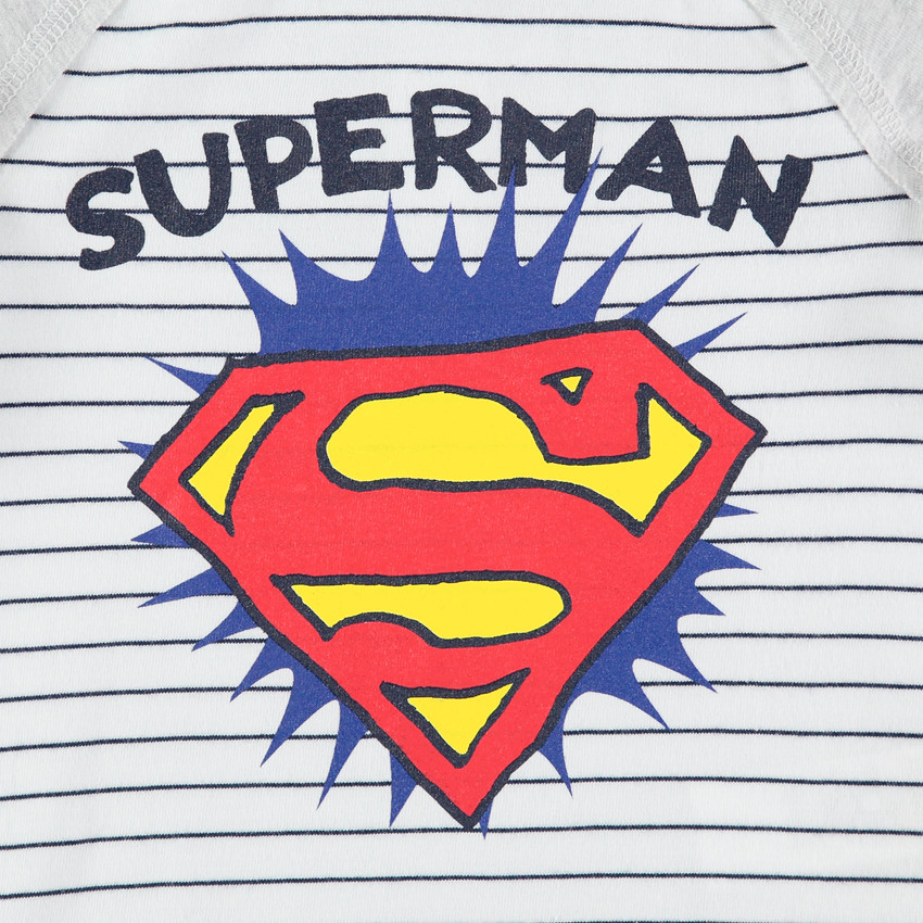 Μακρυμάνικο ριγέ μπλουζάκι με λογότυπο Superman  Additional Μακρυμάνικο ριγέ μπλουζάκι με λογότυπο Superman