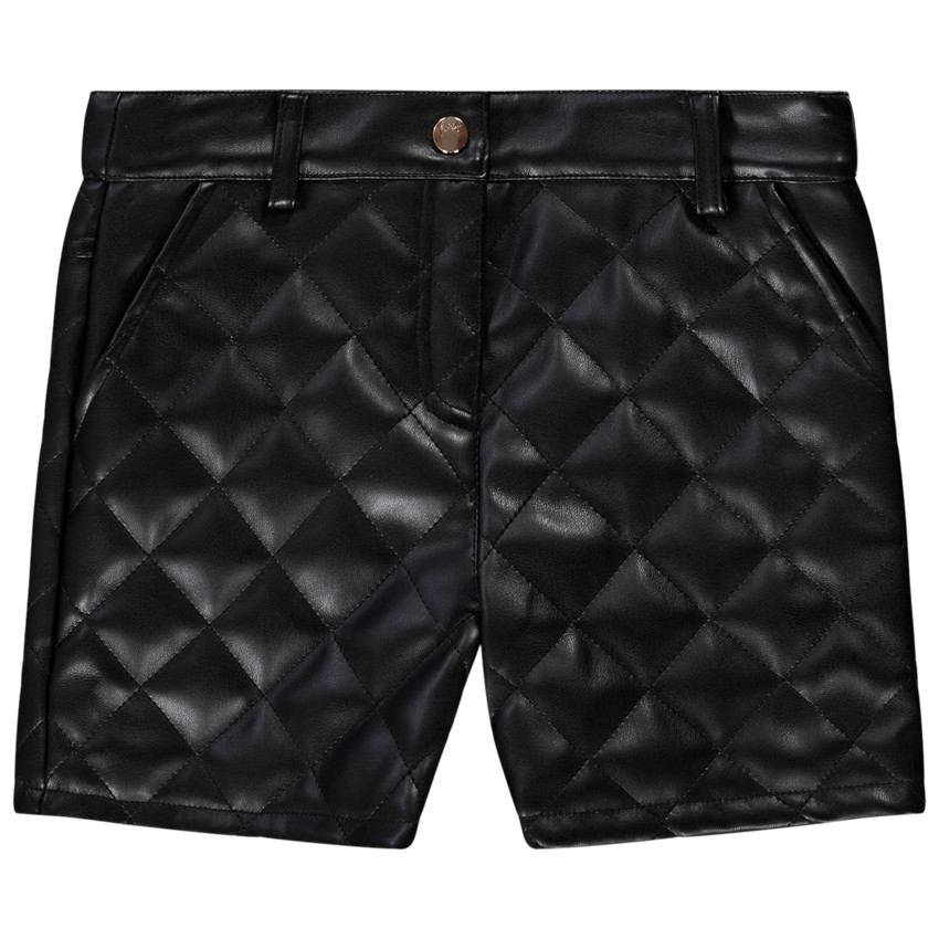 Σορτς δερματίνη με επένδυση για κορίτσι 