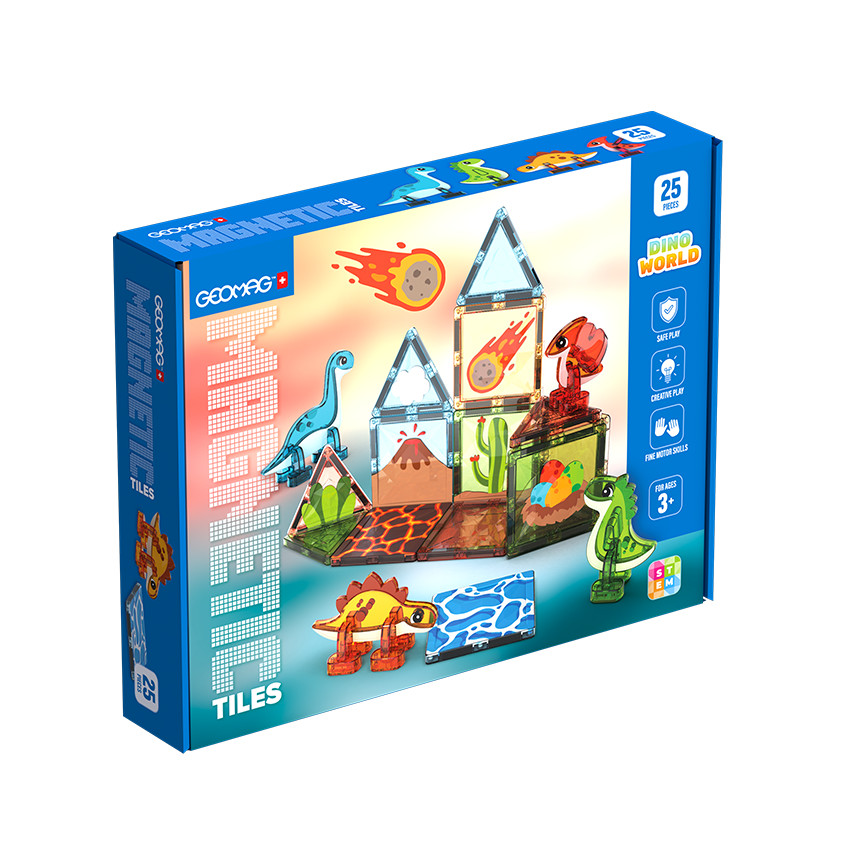 GEOMAG GEMS ΜΑΓΝΗΤΙΚΑ ΠΛΑΚΙΔΙΑ ΔΕΙΝΟΣΑΥΡΟΙ  - 25τμχ 