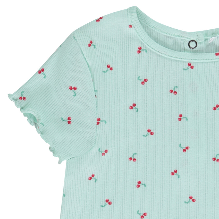 T-shirt κοντομάνικο με σχέδιο ριπ για κορίτσι 