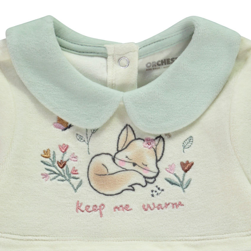 Πιτζάμα βελουτέ φαντασίας 2 σε 1 για κορίτσι μωρό 