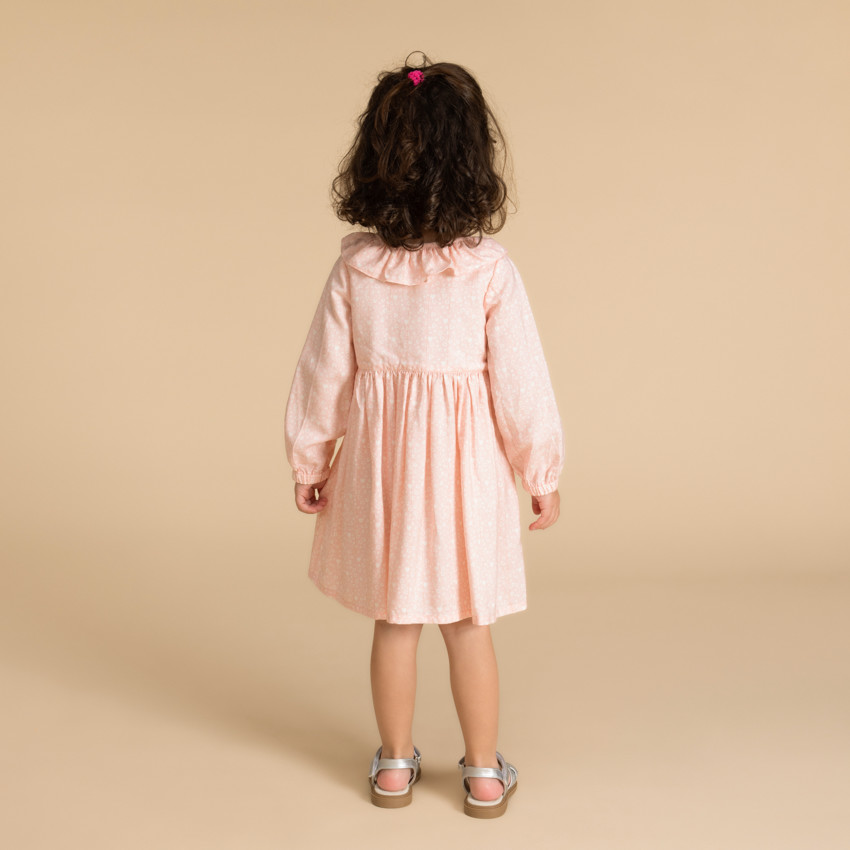 Φόρεμα μακρυμάνικο με σχέδιο spots για bebe κορίτσι 