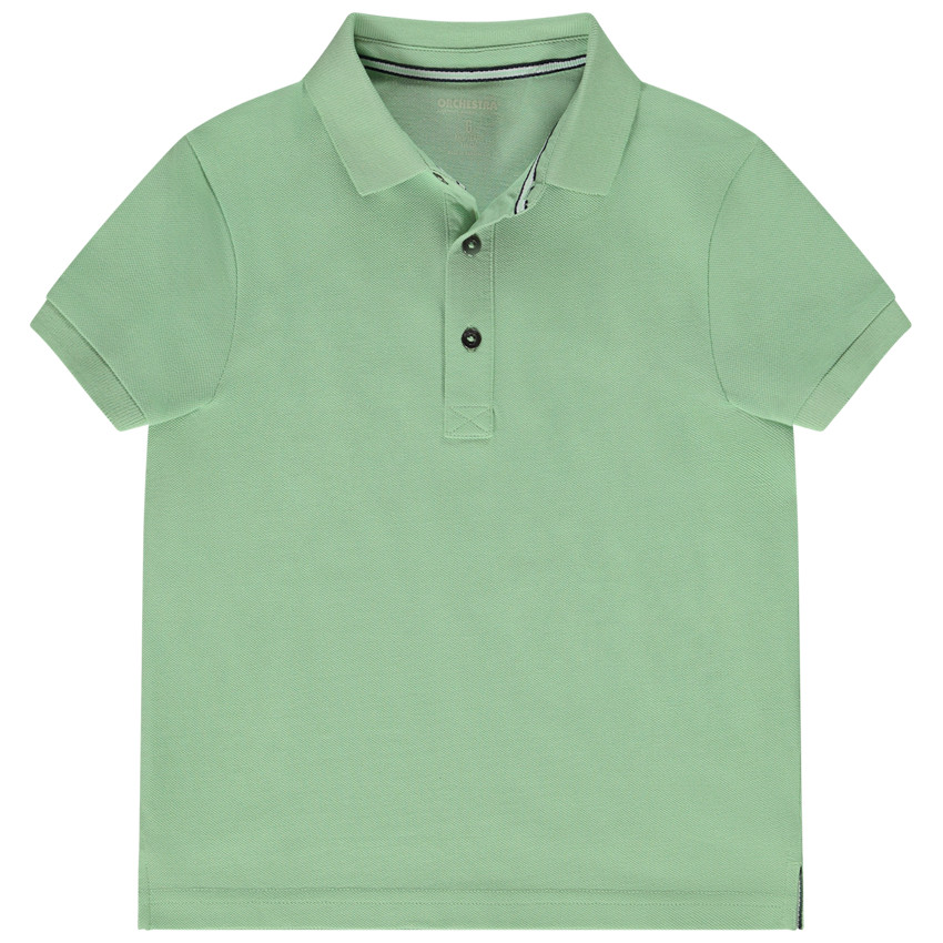 Πόλο κοντομάνικο μονόχρωμο για αγόρι 