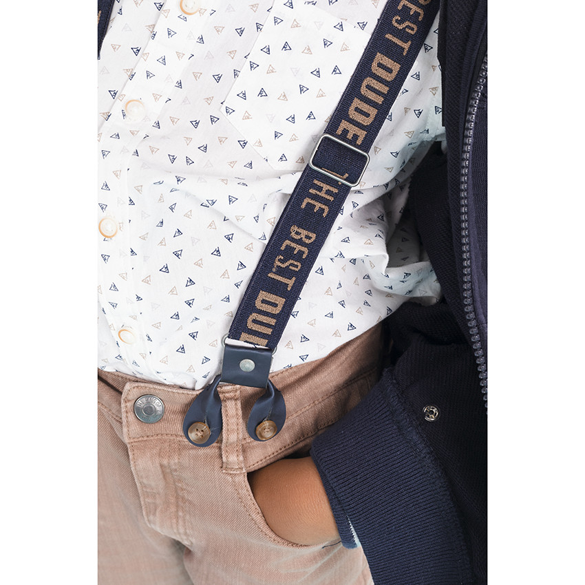 Chemise manches longues à imprimé graphique all-over et poche 