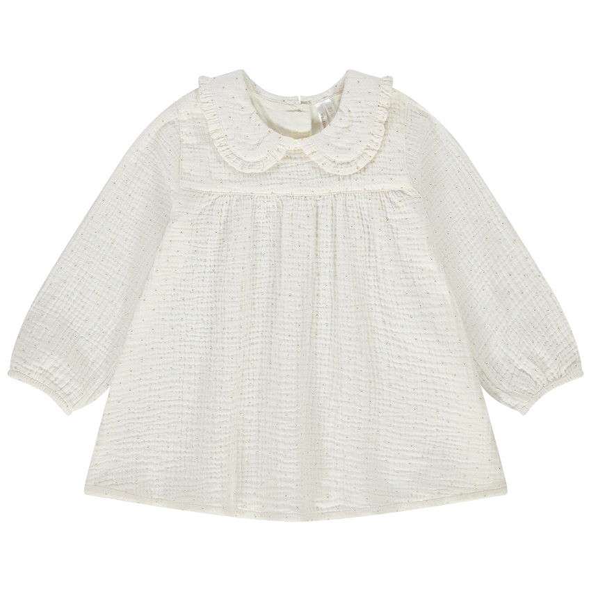 Τουνίκ με μακριά μανίκια και χρυσά πουά για bebe κορίτσι 