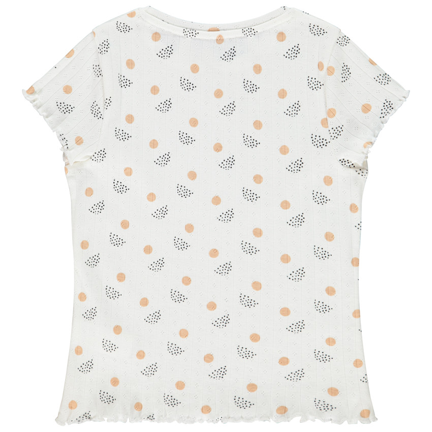 T-shirt κοντομάνικο με σχέδιο πλεκτό για κορίτσι 