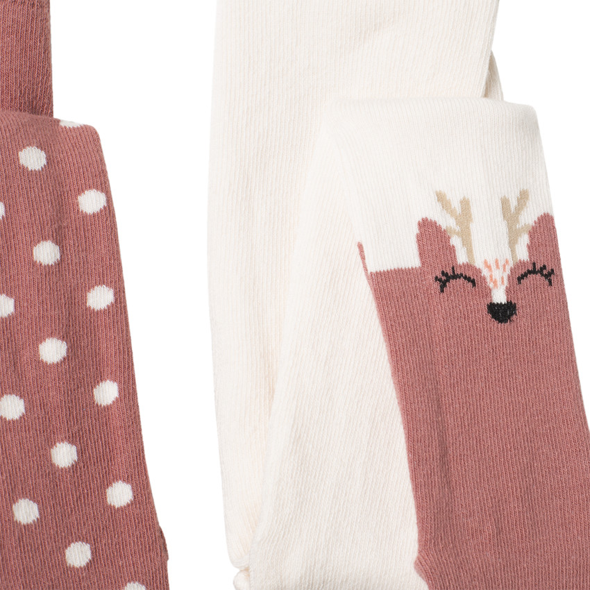 Lot de 2 collants épais fantaisies 