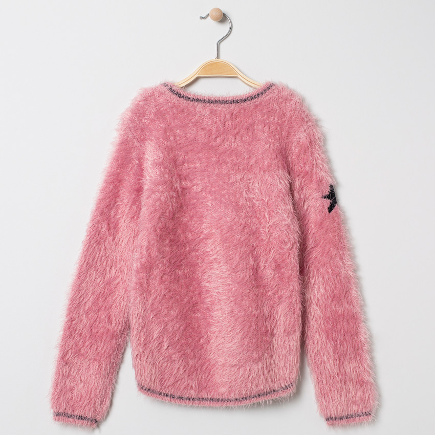 Πουλόβερ πλεκτό με σχέδιο μονόκερο και  αστέρια 