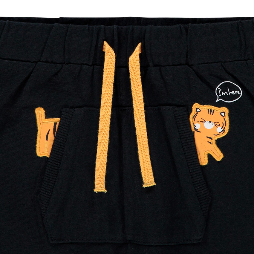 Σετ με αμάνικο μπλουζάκι με σχέδιο μήνυμα και βερμούδα με τσέπη kangourou 