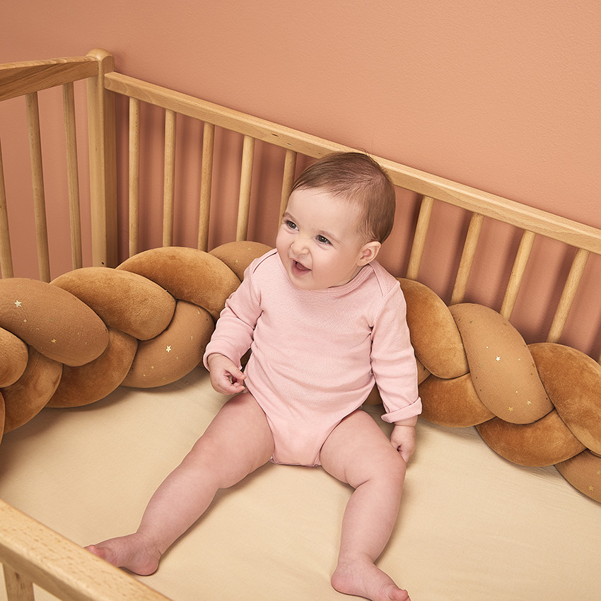 Σετ 5 μονόχρωμα bodies με μακριά μανίκια για bebe κορίτσι 