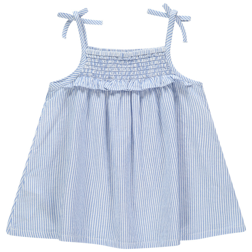 Top με τιράντες και ρίγες σε όλη την επιφάνεια 