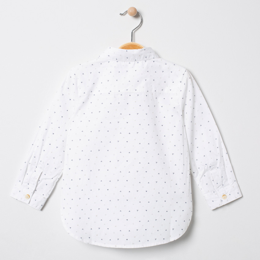 Chemise manches longues à triangles all-over 