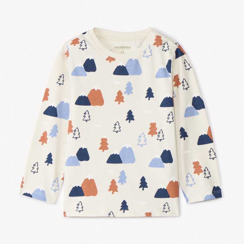 Μακρυμάνικο μπλουζάκι jersey με φαντεζί σχέδιο για bebe αγόρι 