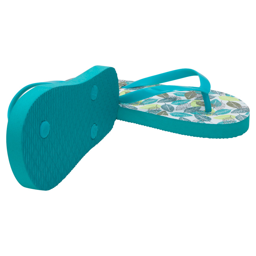 Σαγιονάρες με τύπωμα φύλλα και μονόχρωμο λουράκι, μεγέθη 28 έως 35 